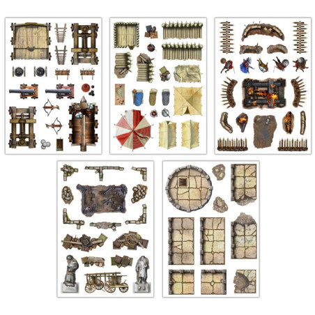 Livre Plateau de Jeu : Décorations Guerre et Siège