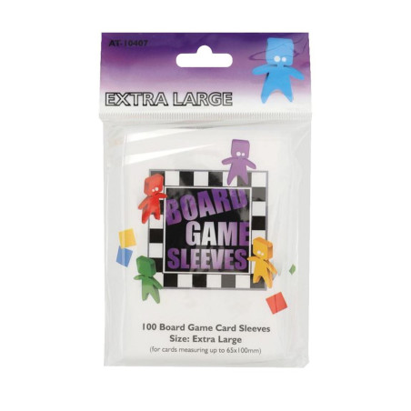 BOARD GAME SLEEVES : EXTRA LARGE 65X100MM (x100)
