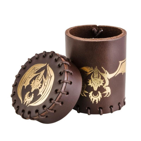 Coupe à dés en cuir - Dragon