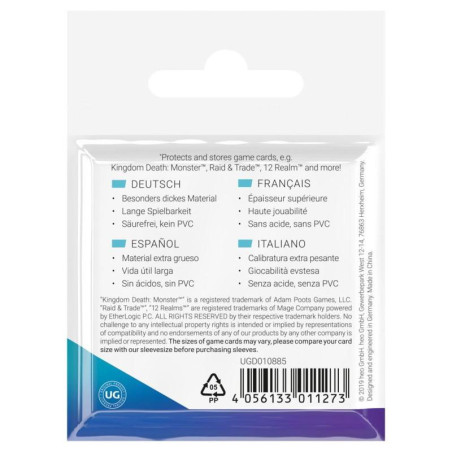 ULTIMATE GUARD SLEEVES : SQUARE 53X53MM (x50)