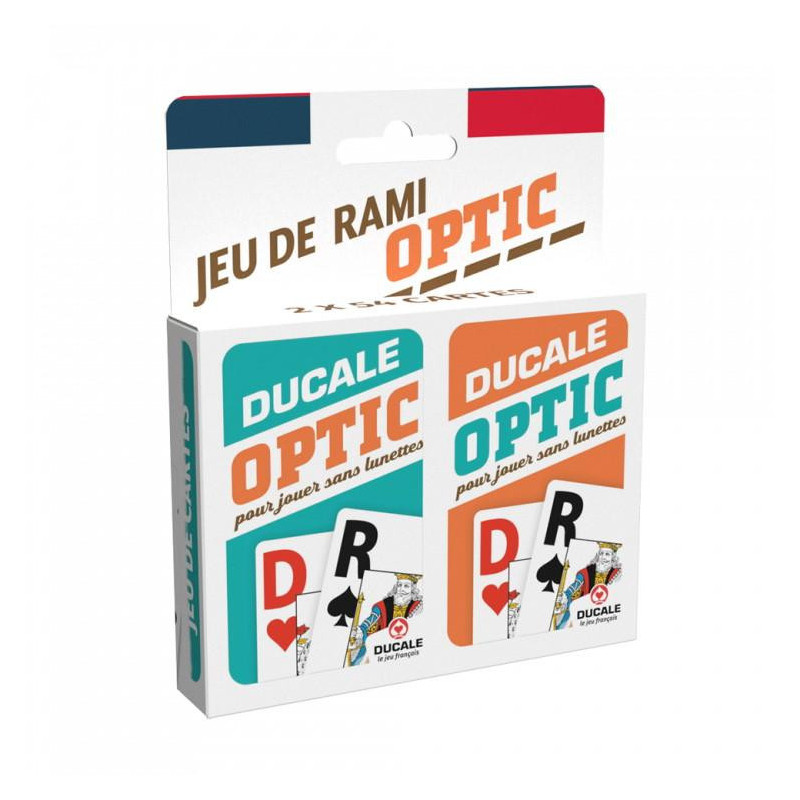 Jeu de 54 cartes (x2) Rami Optic Ducale