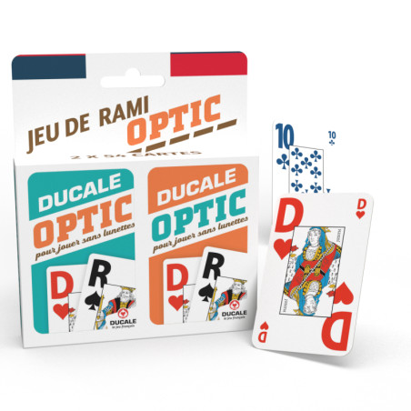 Jeu de 54 cartes (x2) Rami Optic Ducale