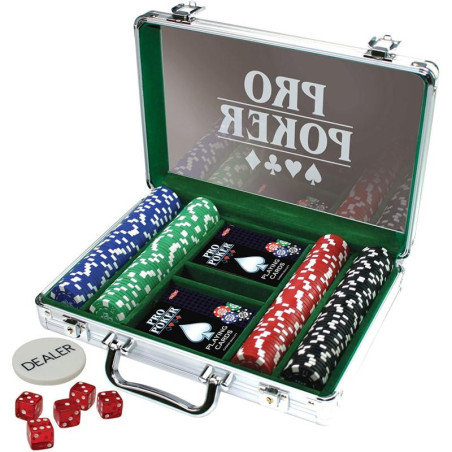 Mallette Pro Poker 200 jetons 11,5g