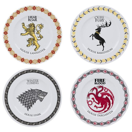 Set de 4 Assiettes Game of Thrones