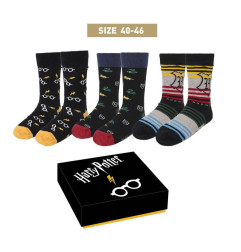 Chaussettes Harry Potter - Pack 3 paires 40-46