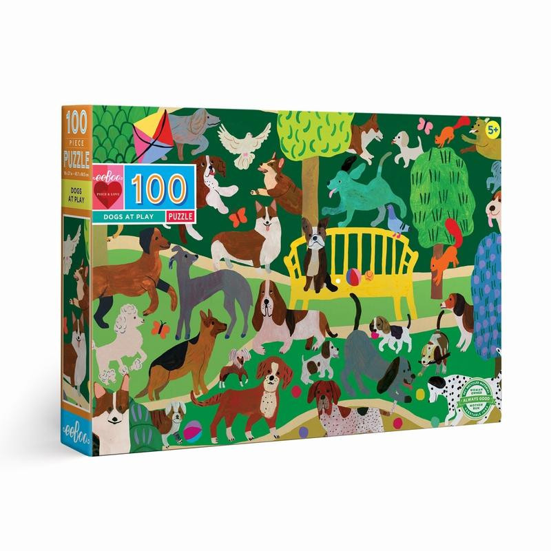 Puzzle 100p - Chiens jouant Puzzle 100p - Chiens jouant
