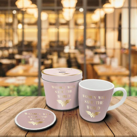 Boite Cadeau avec Mug et Sous-Verre - Wonder Woman
