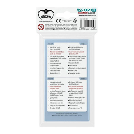 Sleeves Precise Fit Refermables Ultimate Guard (x100)