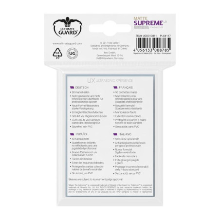 Sleeves Supreme UX Ultimate Guard Transparent x50