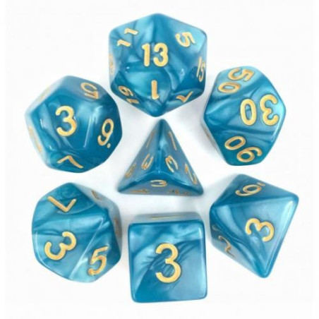Série de 7 dés RPG Nacré