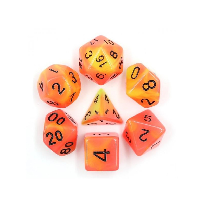 Série de 7 dés RPG Phosphorescent