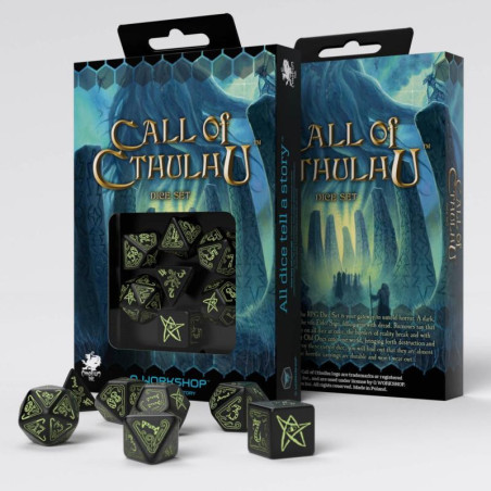Série de 7 dés RPG Cthulhu QWorkshop