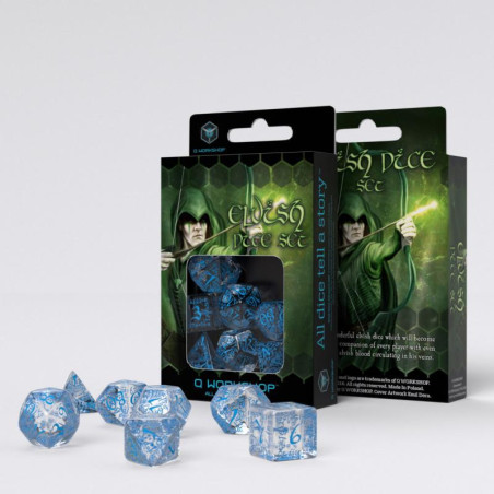 Série de 7 dés RPG Elfique QWorkshop
