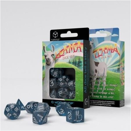 Série de 7 dés RPG Lama QWorkshop