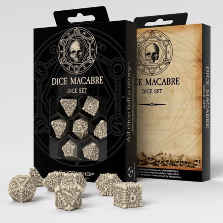 Série de 7 dés RPG Macabre QWorkshop