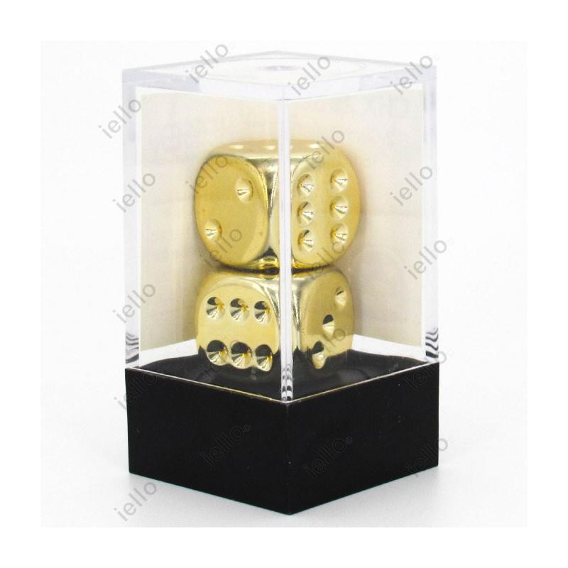 Set de 2 D6 Metal Chessex 16mm