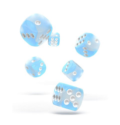 Dés D6 16 mm Glow in the Dark - Arctic (x12)