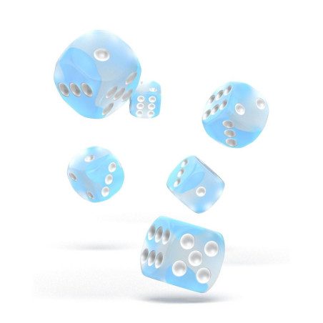 Dés D6 16 mm Glow in the Dark - Arctic (x12)