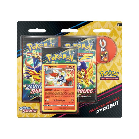 Pokémon Zénith Suprême : Coffret 3 boosters Pin's