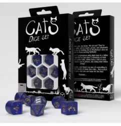 Série de 7 dés RPG Modernes Chat Meowster QWorkshop