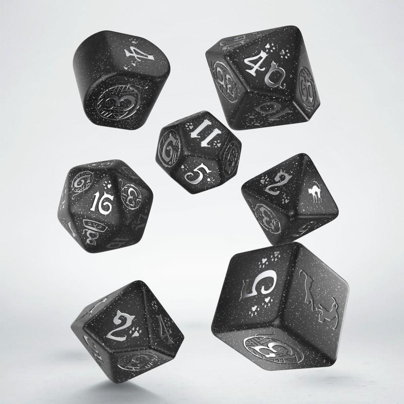 Série de 7 dés RPG Modernes Chat Waffle QWorkshop