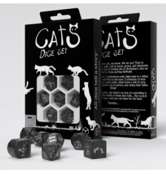 Série de 7 dés RPG Modernes Chat Waffle QWorkshop