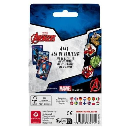 Jeu des 7 familles - 4 en 1 - Marvel Avengers