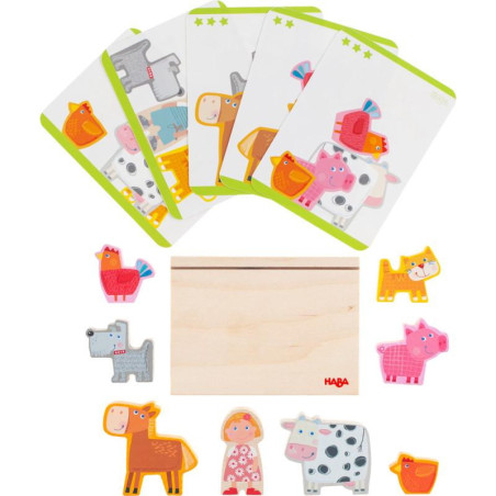 Jeu à empiler 3D A la ferme
