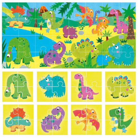 Puzzle 8+1 Dinosaurs