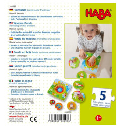 Puzzle en bois Bébés animaux multicolores