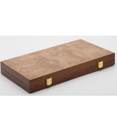 Backgammon Bois 38cm façon loupe d'orme